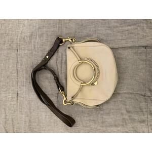 See by Chloé Small Leather Shoulder Bag with Gold Ring Detail
